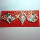 #B98- Vintage Unused Xmas Greeting Card Trio Of Snowmen Singing & Playing Music