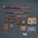 DID1/6Scale B11013 WWI British Infantry Tom Bullet Bag&Belt Model for 12''Figure
