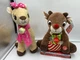 Lot of 2 DAN DEE Rudolf Red Nose & Clarice Plush Talking/Musical