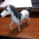 Mattel HBB23 2020 White/Cream Horse with Black Mane & Tail 7" X 7"
