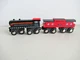 2014 Maison Joseph Battat Black Enine and Red Caboose Wooden Magnetic Train Cars