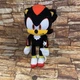 SONIC THE HEDGEHOG SHADOW PLUSH 12" AUTHENTIC GO SEGA black Red Yellow White