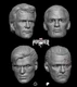 Punisher Head Pack 1/12 Marvel Legends Mezco Unpainted Custom Figure 5 Heads