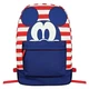 Disney Americana Mickey Mouse Red White Blue Striped Classic Backpack Y2020 NEW