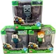 Minecraft Steve, Alex & Skeleton 2.5" Mini Figures Metalfigs Jada Set of 3