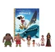 Mattel Disney Moana 2 Adventure Set with 6 Small Dolls & Story Book Bundle Set