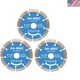 3-Pack 4-1/2 Inch Diamond Cutting Wheel - Segmented for Concrete & Masonry