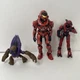 Jazwares Halo Lot of 3 Action Figures Spartan Grunt & Elite Office Red