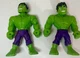 Playskool Heroes MARVEL Super Hero Adventures HULK Action Figure Mega Lot Of 2