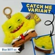 CATCH ME Fuggler SPONGEBOB 5" Collectible Plush Clip *Blue Button Variant* NWT