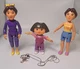 Nickelodeon Dora Explorer- Lot of 4 Dora/Mom/Castle Toy Action Figure & Necklace