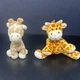 Lot of 2 Giraffe Mini Plush 5" Stuffed Animal Rattle Baby Toy