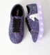 FabKids Light Up Lace-Up Unicorn Sneakers Multicolored Flecked Size 3 NEW $48