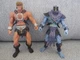 Masters of the Universe 200x HE-MAN & SKELETOR figure lot with armor 2002 Mattel