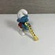 Flautist Smurf Magic Flute/ Oboe 20048 Peyo Schleich Vintage 1980 TV Cartoon Toy