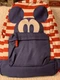 Disney Mickey Mouse Backpack Red White Blue Americana Striped NWT Bag. Free S&H