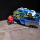 Playskool Transformers Rescue Bots OPTIMUS PRIME RACING TRAILER SET NO SPOILER