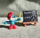 Super Smurf 40224 Teacher Papa Smurfs Chalkboard Vintage Schleich Toy Lot Z 10