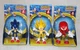 3PK Jakks Pacific Knuckles, Super Sonic, Sonic The Hedgehog 2.5in Action Figures