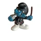 Vintage Smurf 20123 Policeman Smurf 1981 Portugal Schleich Rare Variant