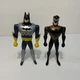 Vintage 1998 DC Comics 5" Batman Animated Action Figures Batman Nightwing Kenner