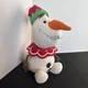 Disney Store Frozen Olaf Plush 7" Stuffed Animal Christmas Holiday Elf Outfit