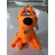 Toy Factory Scooby Doo Plush Neon Pink/Orange Stuffed Plush Toy 9"
