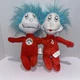 Dr Seuss Thing 1 Thing 2 Plush 2003 Nanco Cat In The Hat Set 