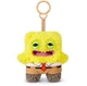 SpongeBob SquarePants - 4.5" Fuggler Plush Clip-On Keyring. Beige Button. NEW.