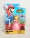 Super Mario PEACH with UMBRELLA 4" Figure Jakks Pacific World of Nintendo Sealed