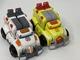 (2) TRANSFORMER HASBRO AMBULANCE FIRE Truck SA TOMY 36797