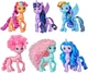 Dolls Rainbow Celebration, 6 Pony Figure Set, 5.5-Inch Dolls, Toys for 3 Year Ol