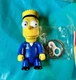 Simpsons Mania Series 3" Qee Keychain Collection BART SIMPSON 2007