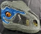 Mattel 2017 Jurassic World Velociraptor Blue Chomp 'N Roar Mask FMB74 WORKS EUC