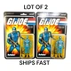 Super7 ReAction GI JOE Snake Eyes Secret Service 3.75" Action Figure LOT OF TWO