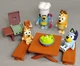 BLUEY & FRIENDS Moose 12 pc Lot BBQ Backyard Picnic Table Action Figures Set 
