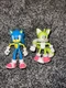 Sonic the Hedgehog 30th Anniversary Neon Sonic Tails 4" Figure Jakks Lot