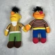 Vintage Bert & Ernie Plush Dolls Sesame Street 1985 Playskool Hasbro72901 72900