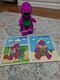 Vintage 1992 Playskool Talking Barnie 18in Plush With 2 Vintage Barnie Puzzles