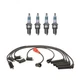 Denso Wire Set 7mm 4 Iridium Power Spark Plugs .044 Kit For Dodge Eagle Plymouth