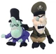 Rocky and Bullwinkle Fearless Leader & Whiplash Plush Stuffed Toy 1999 Stuffins