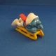 Smurfs 40201 Bobsled Smurf Sledding Vintage Schleich Figure PVC 1979 With Sled
