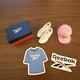 Zuru Mini Brands White W/gray Reebok Sneakers & Pink Hat- Stickers
