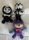 Lot Of 3 BENDY AND THE INK MACHINE  PLUSH Butcher Bendy Phatmojo