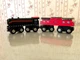 Maison Joseph Battat Black/Red Wooden Engine & Passsenger Train Car 094 Magnetic