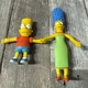 2002 Vintage Simpsons Bart And Marge Simpson Bendable Figure