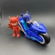 PJ Masks Catboy Motorcycle Vehicle w/ Owlette Figure Toy Lot