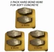 3-pack! Husqvarna-Compatible Diamond Grinding Disc For SOFT Surface, Grit 60/80