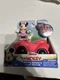 New Disney Junior Minnie's Daily Driver Poseable Minnie Mouse With Pink Car.