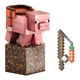 Mattel MINECRAFT Diamond Level Schwein - Actionfigur mit authentisches Design in